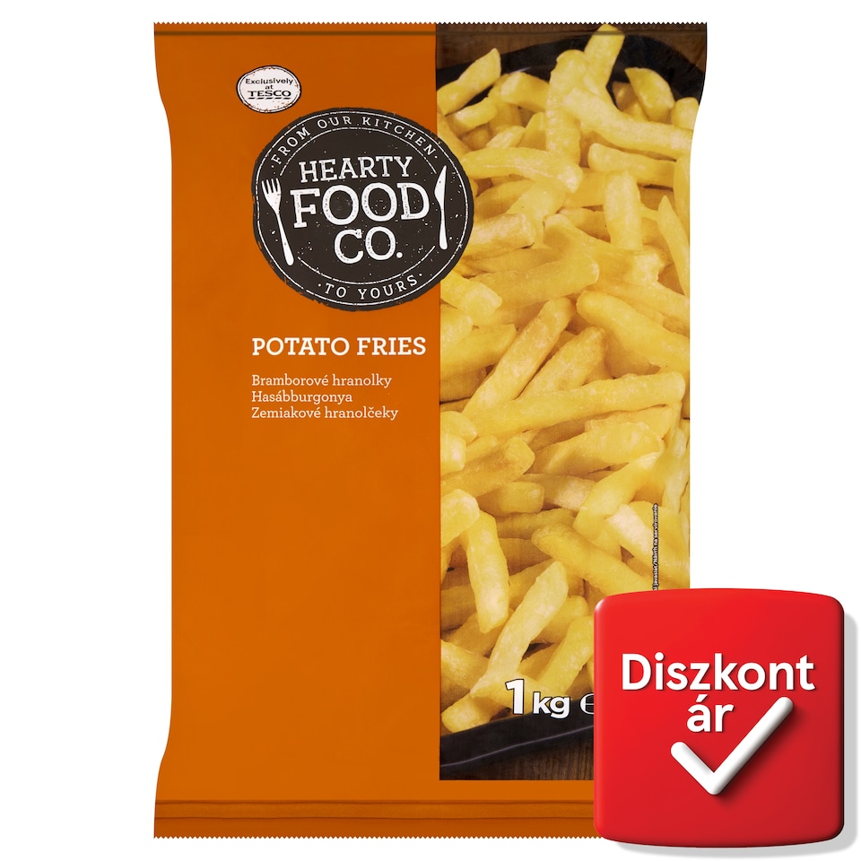 Hearty Food Co. gyorsfagyasztott, elősütött hasábburgonya 1 kg