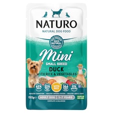 Naturo Mini Duck with Rice & Vegetables Dog Food 150g 