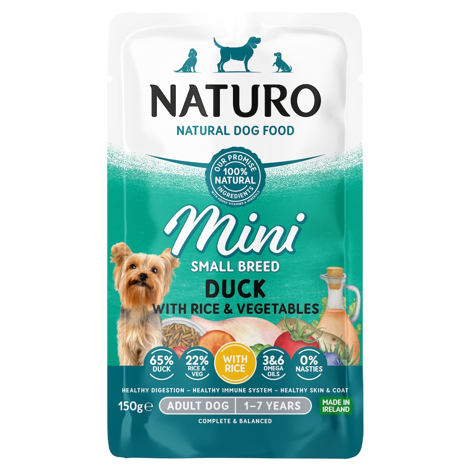 image 1 of Naturo Mini Duck with Rice & Vegetables Dog Food 150g 