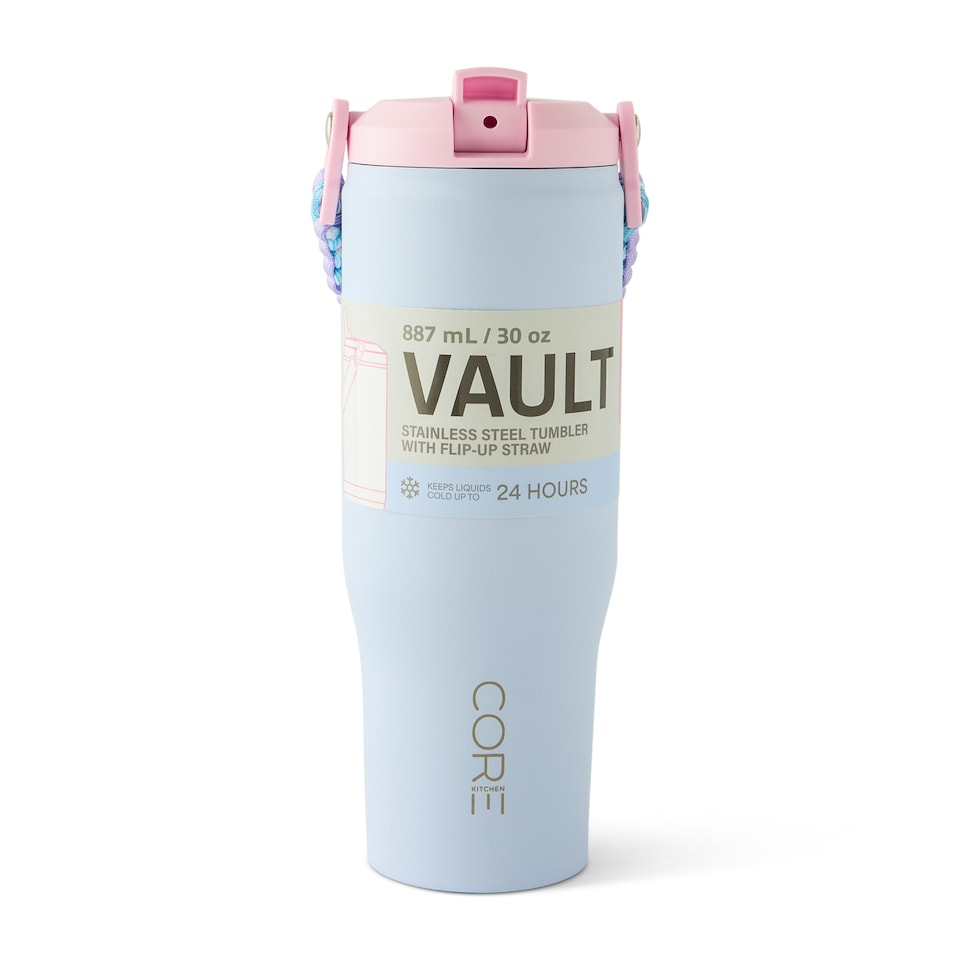 image 1 of Core Kitchen Vault Metal Blue Water Bottle 887ml