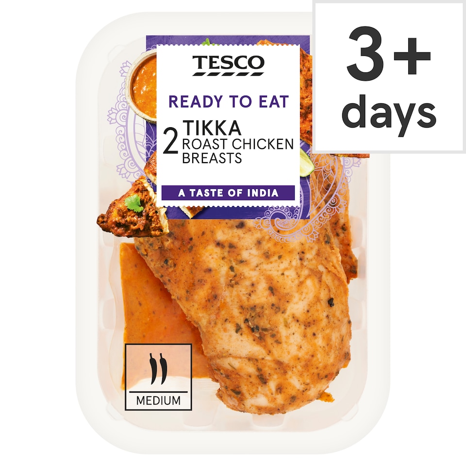 Tesco 2 Tikka Roast Chicken Breasts 300g