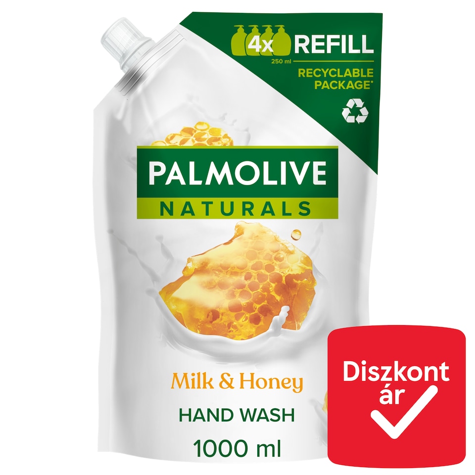 Palmolive Naturals Milk & Honey folyékony szappan utántöltő 1000 ml  1. kép