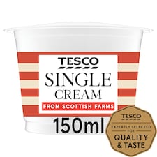 Tesco British Single Cream 150Ml