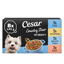 CESAR Surf & Turf Wet Dog Food Trays 8 x 150g