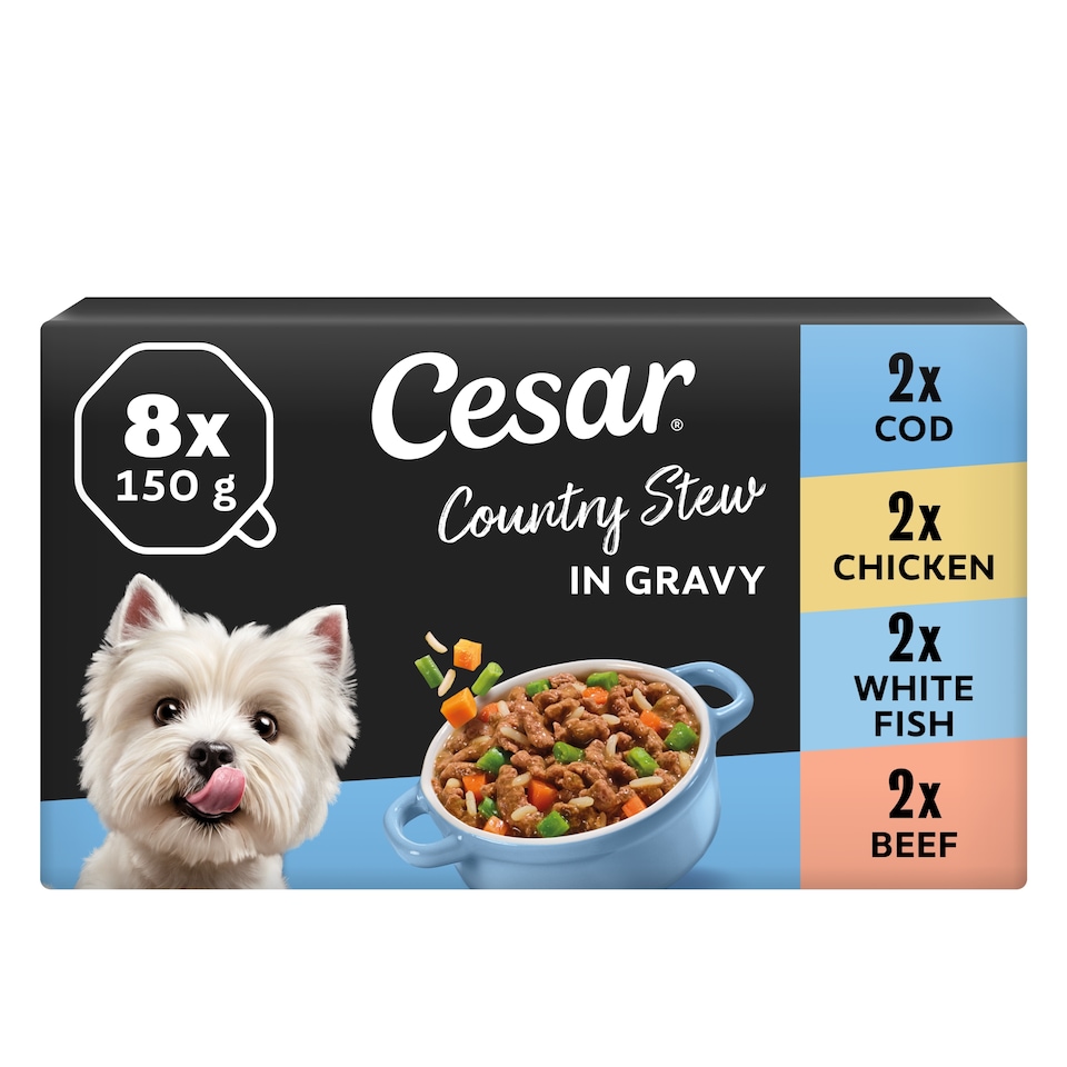 image 1 of CESAR Surf & Turf Wet Dog Food Trays 8 x 150g