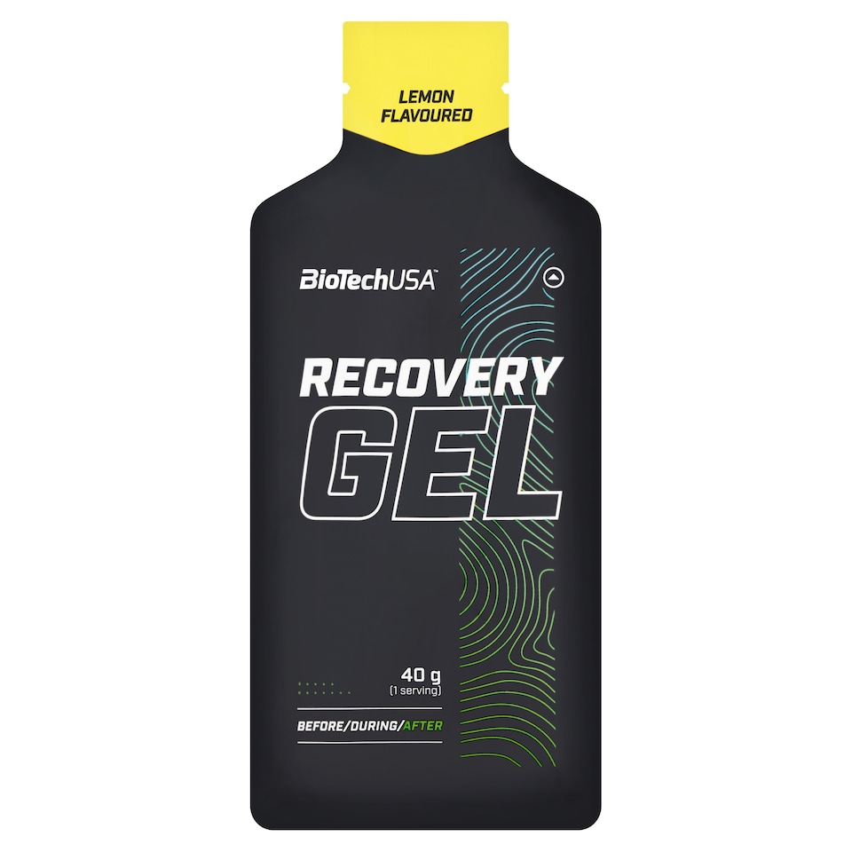 BioTechUSA Recovery Gel citrom ízű, szénhidrátot és fehérjét tartalmazó étrendkiegészítő gél 40 g  1. kép
