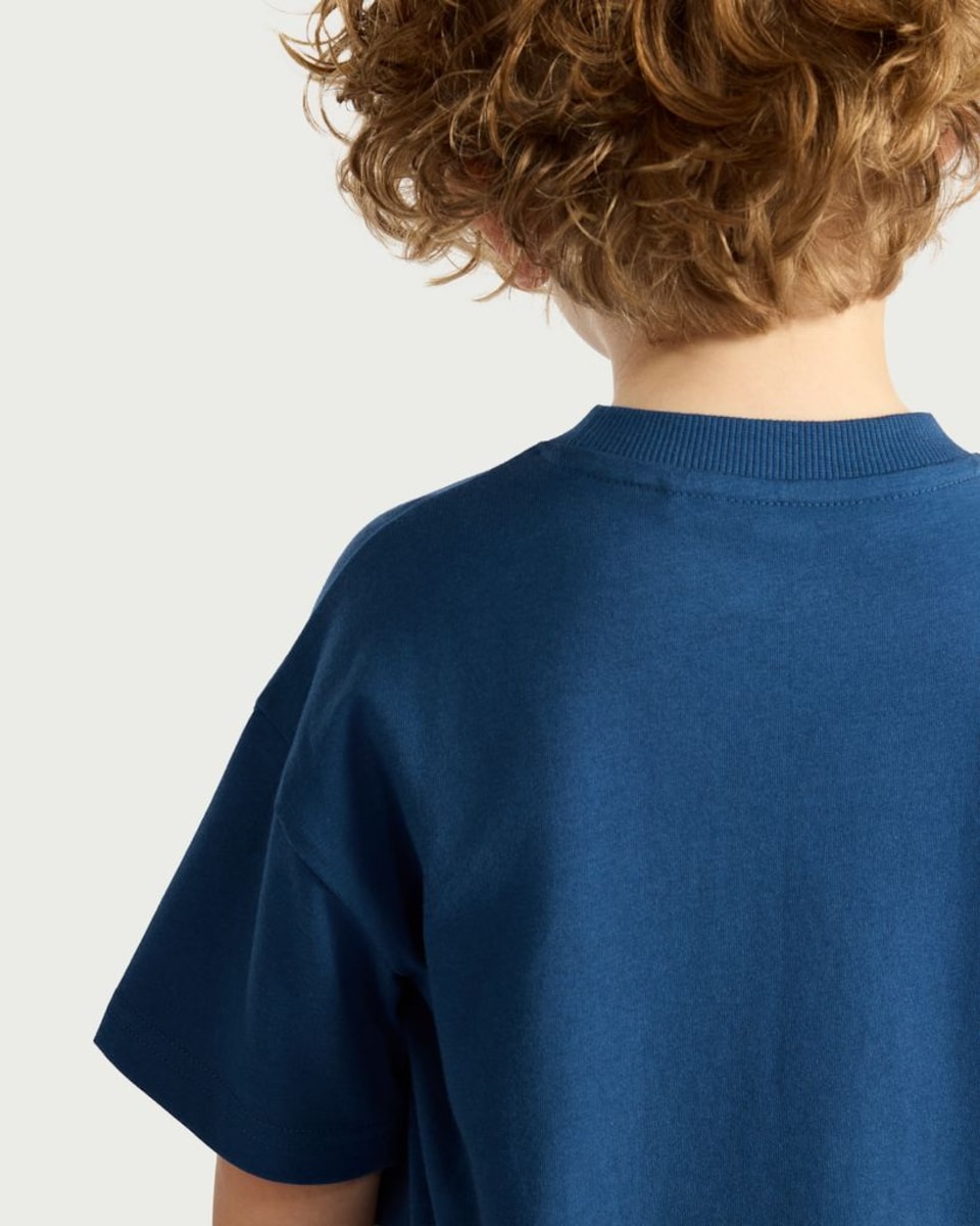 image 1 of F&F Boys Pure Cotton Football Goals T-Shirt in Navy