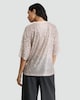 image 3 of F&F Sequin Embellished Boxy Short Sleeved Top in Cream