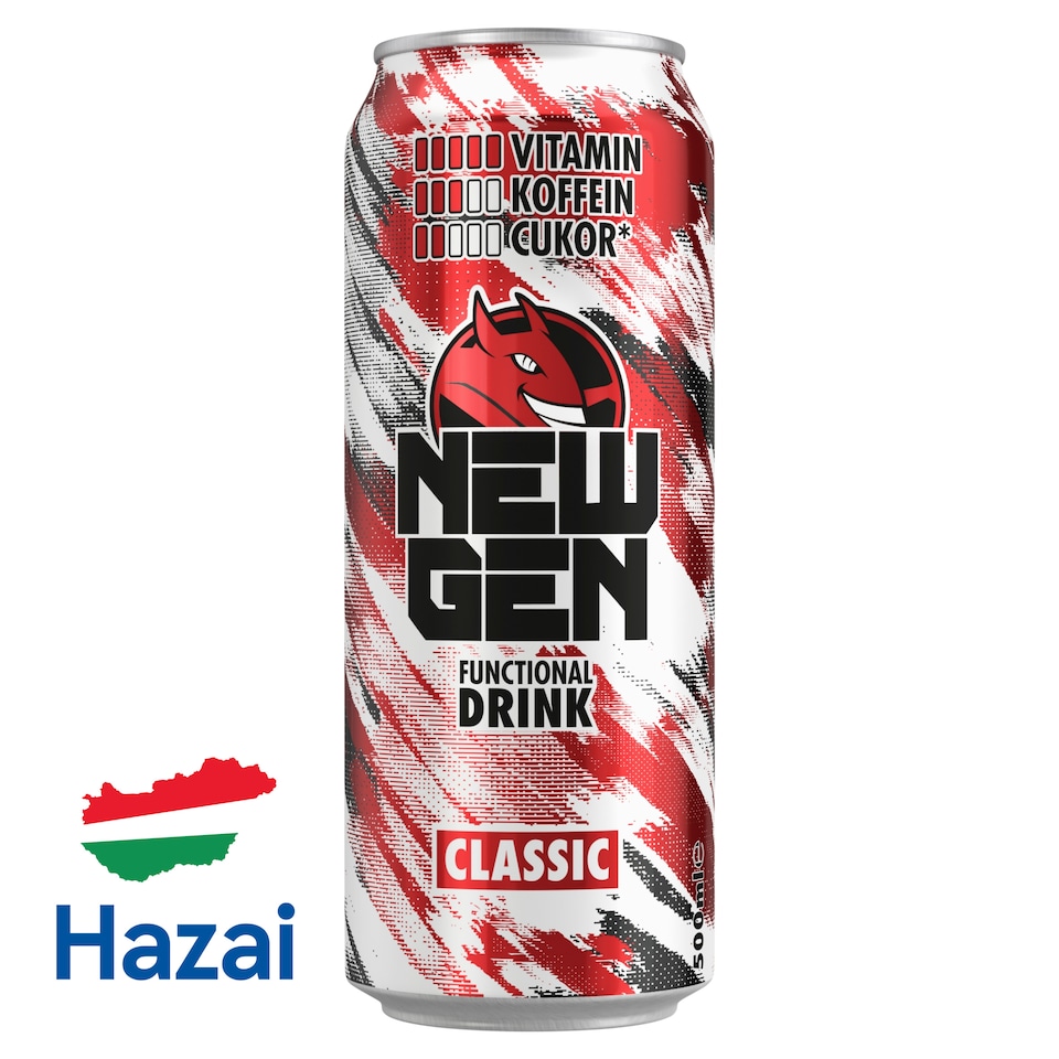 New Gen Classic tuttifruttiízű, koffeintartalmú, szénsavas, alkoholmentes ital 500 ml  1. kép
