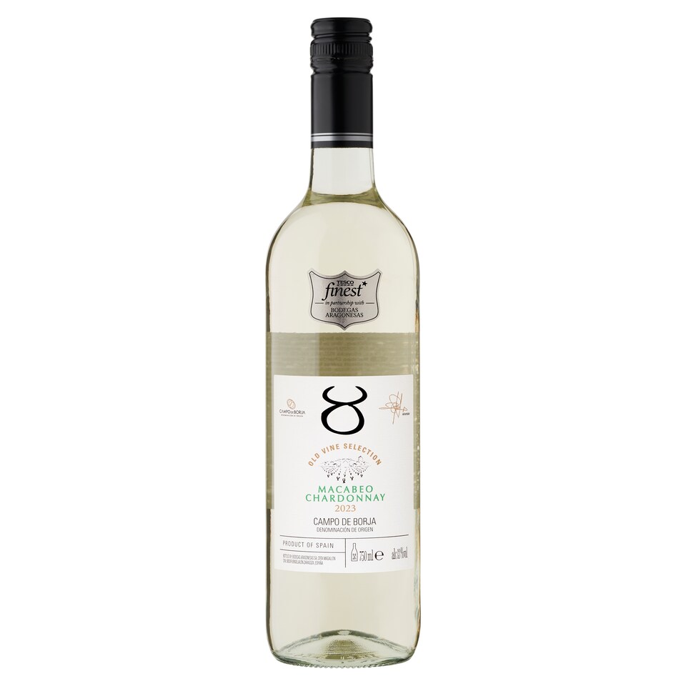 Tesco Finest Macabeo Chardonnay Campo de Borja száraz fehérbor 13% 750 ml