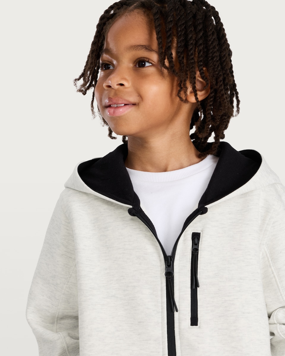 image 1 of 9 Peaks Cotton Rich Zip Up Hoodie in Grey