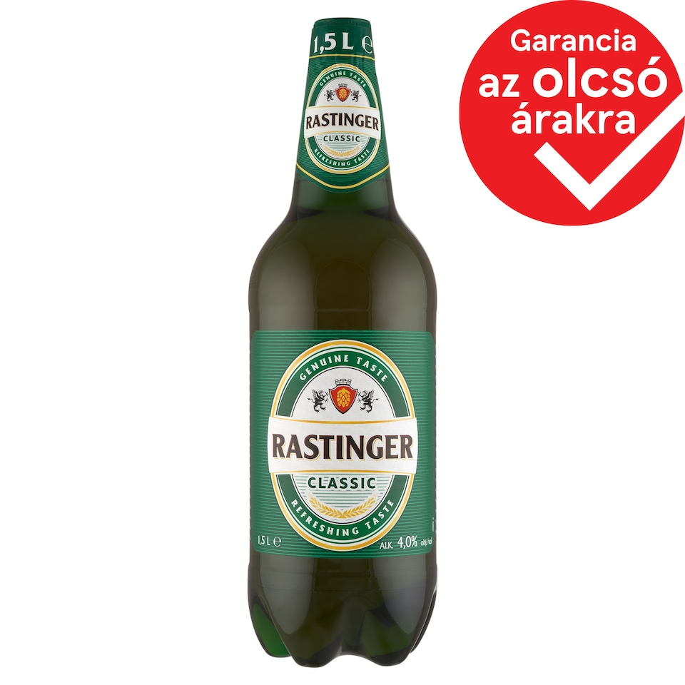 Rastinger világos sör 4% 1,5 l