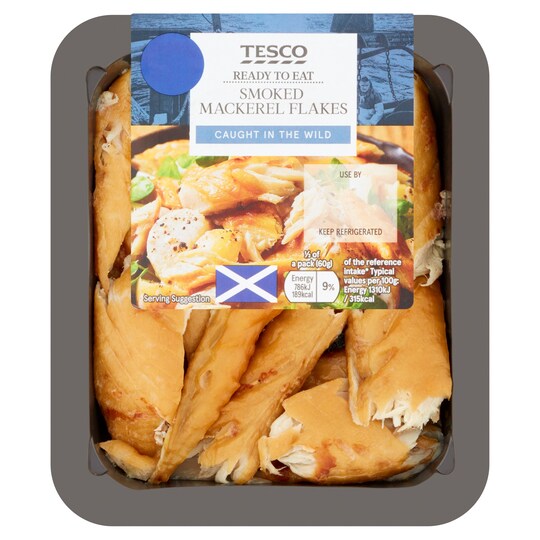Tesco Smoked Mackerel Flakes 120G Tesco Groceries
