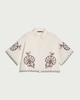 image 4 of F&F Pure Cotton Floral Embroidered Co-ord Shirt in Ivory