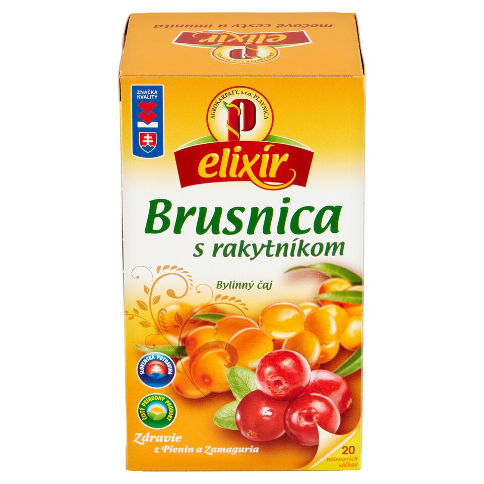 obrázok 1 z Elixír Brusnica s rakytníkom bylinný čaj 20 x 1,5 g ( 30 g)