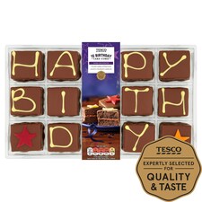 Tesco Birthday Cake Cubes - Chocolate Sponge 15 Pack
