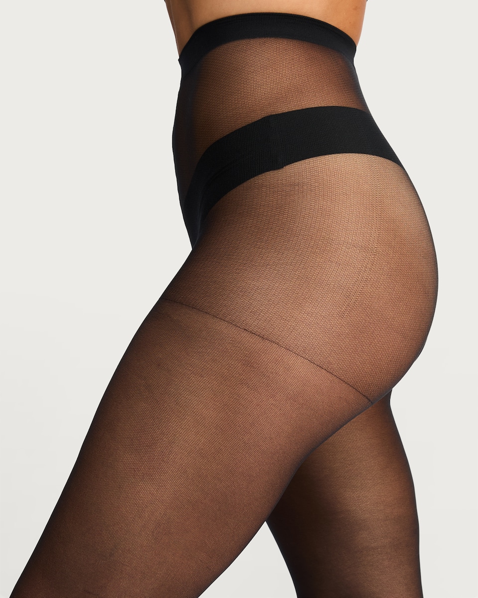 image 1 of F&F 5-Pack 15 Denier Run Resist Tights in Black