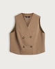 image 5 of F&F Double Breasted V Neck Waistcoat in Brown