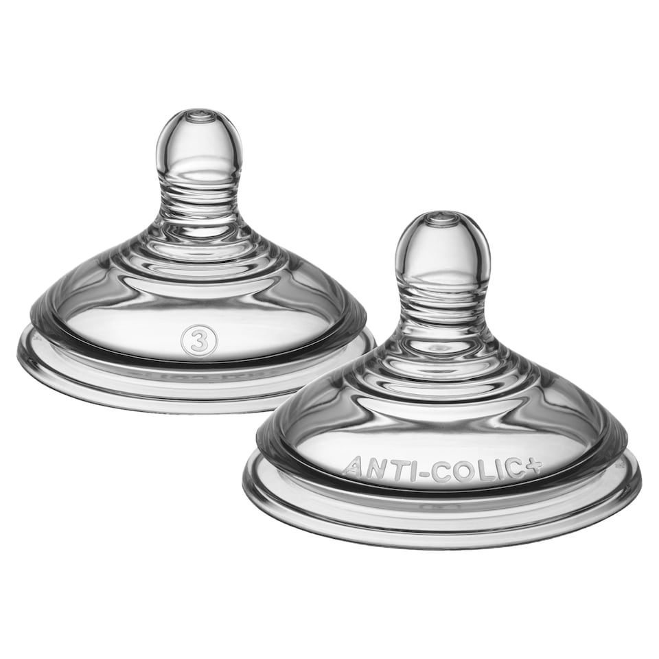 image 1 of Tommee Tippee Advanced Anti-Colic Fast Flow Teats 6m+ 2 Pack