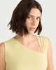 image 3 of F&F Asymmetric Draped Midi Dress in Yellow