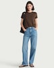 image 2 of F&F Pure Cotton Short Sleeved T-Shirt in Brown