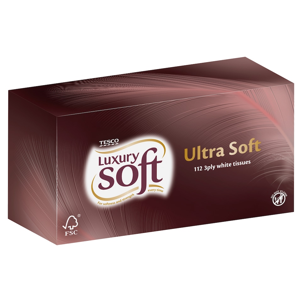 Tesco Luxury Soft Facial Tissue UltraSoft 112 sheets