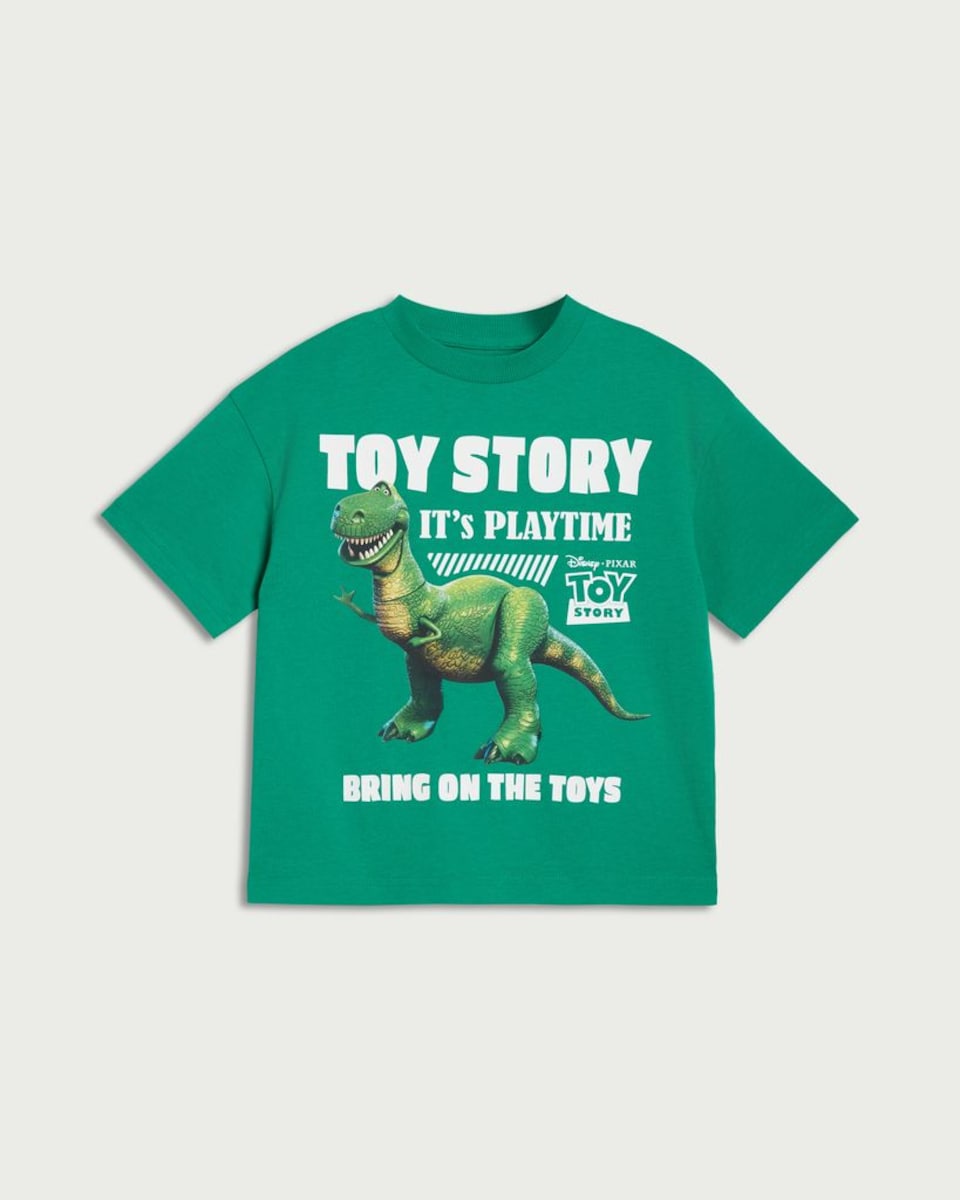 image 1 of Disney Toy Story Pure Cotton T-Shirt in Green