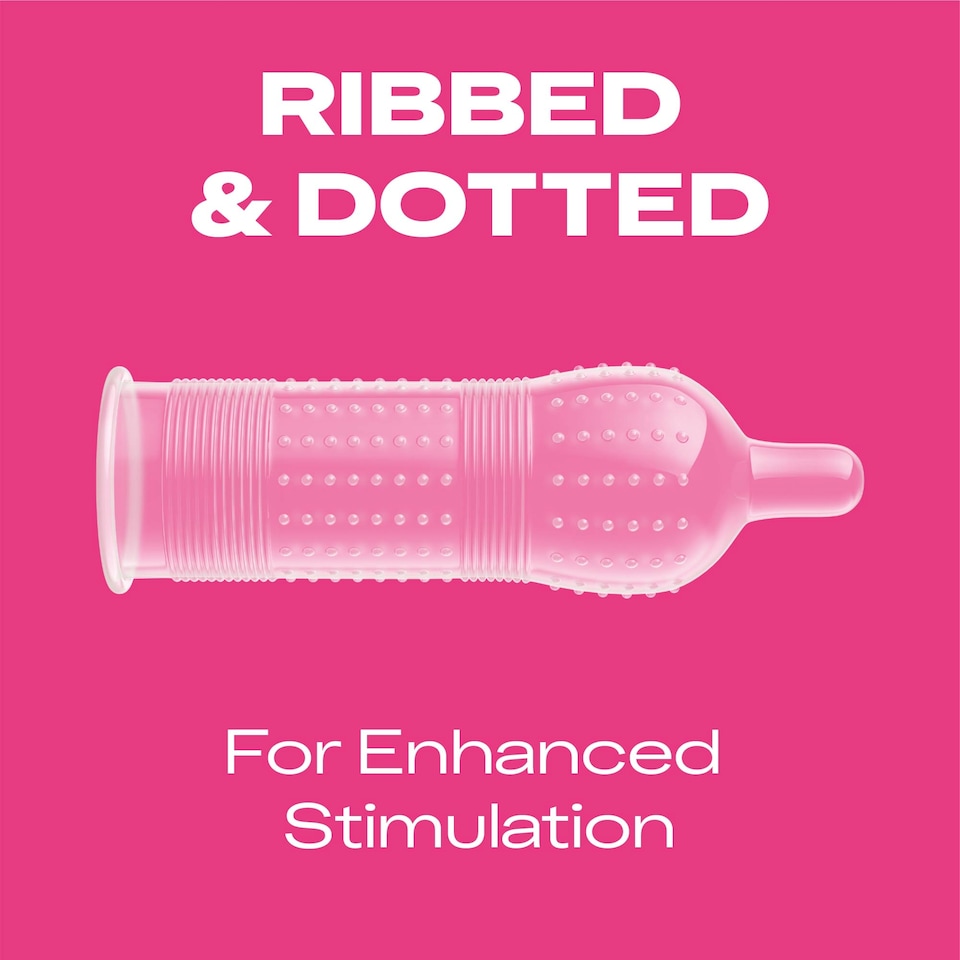 image 1 of Durex Pleasure Me Condoms Ribbed & Dotted Regular Fit 12 Pack
