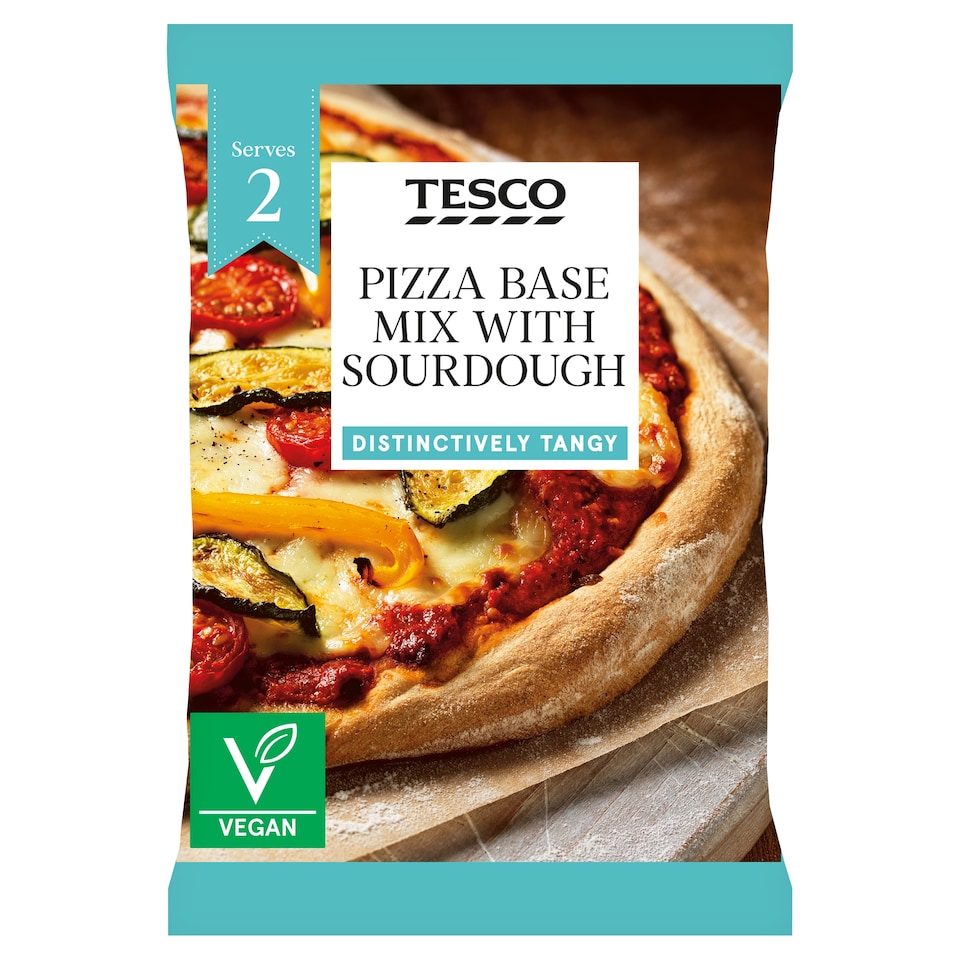 Tesco Pizza Base Mix With Sourdough 145G