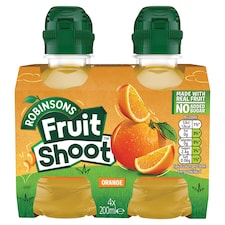 Fruit Shoot Orange No Added Sugar Kids Juice Drink 4X200ml