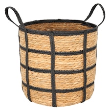 F&F Home Wicker Black Check Basket