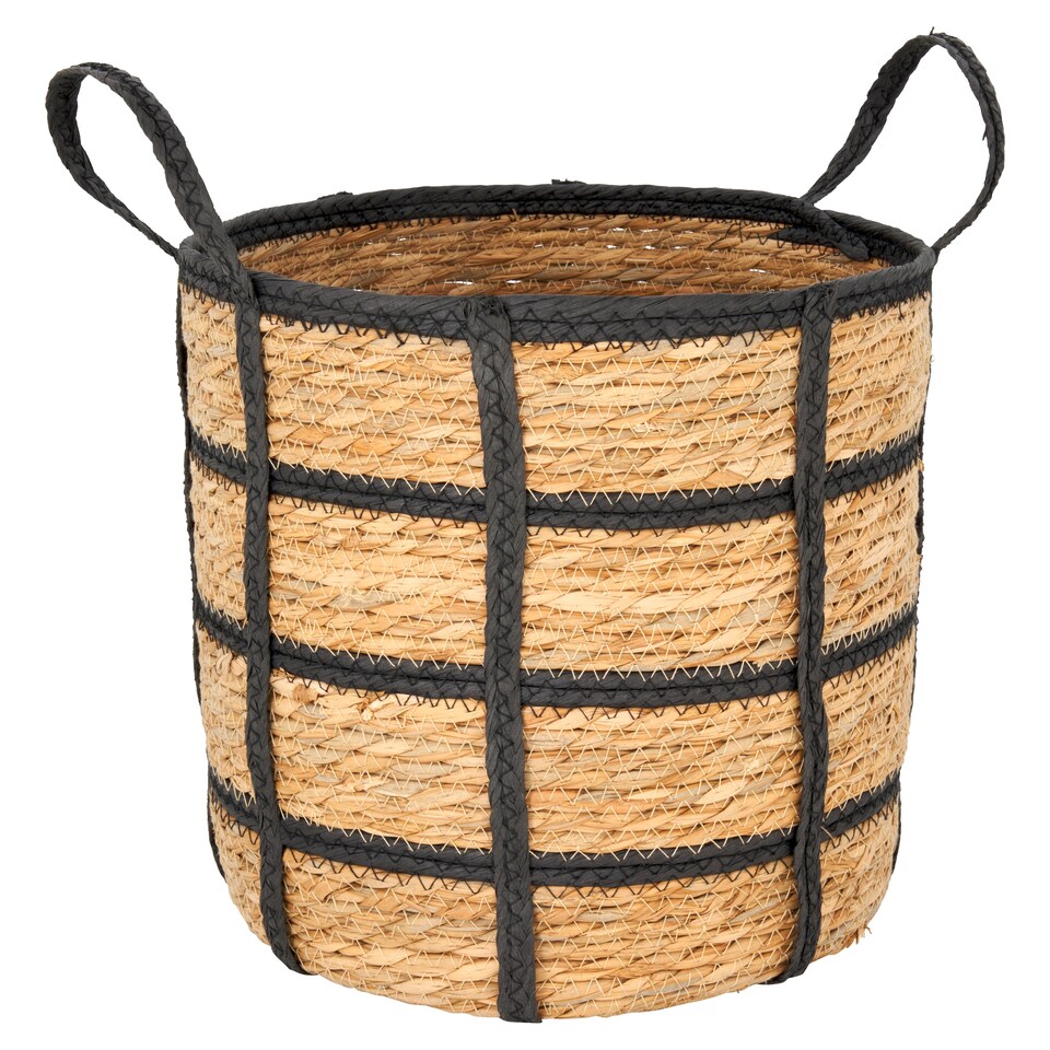 F&F Home Wicker Black Check Basket