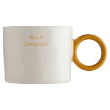F&F Home Hello Gorgeous porcelán kör fogantyús bögre 