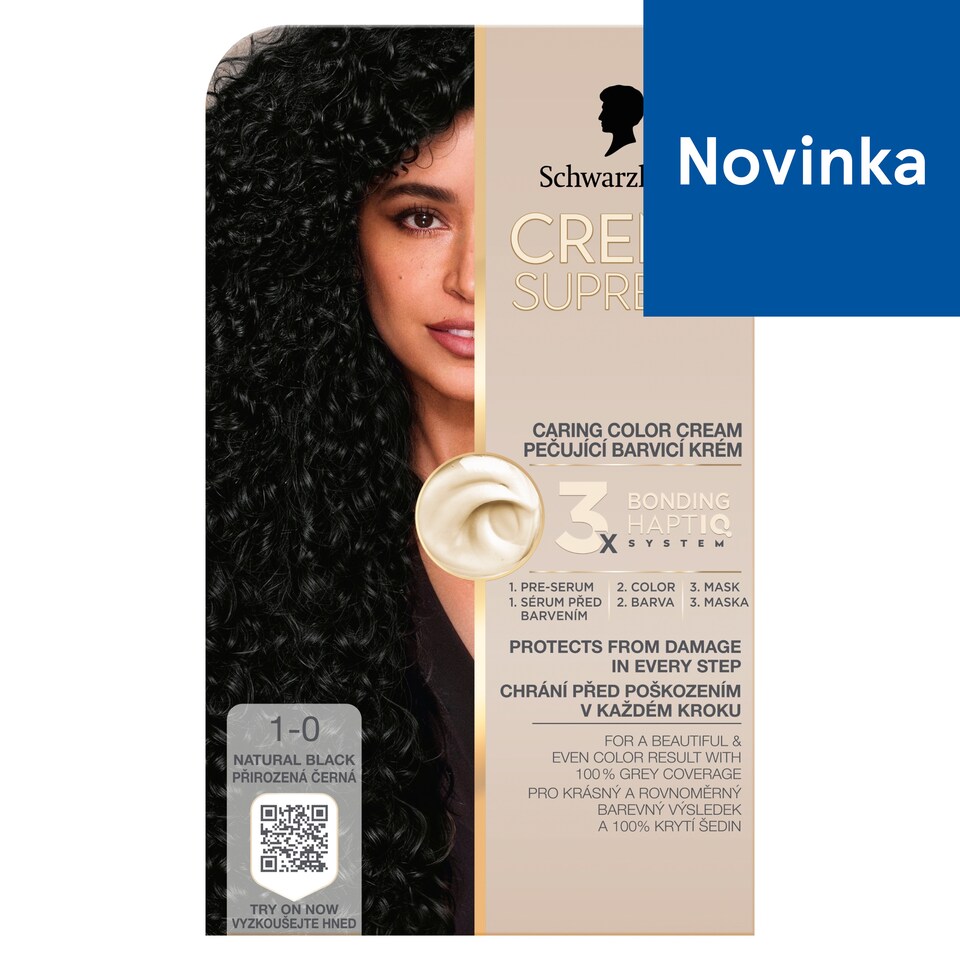 Schwarzkopf Creme Supreme Farba na vlasy 1-0 Prirodzená čierna