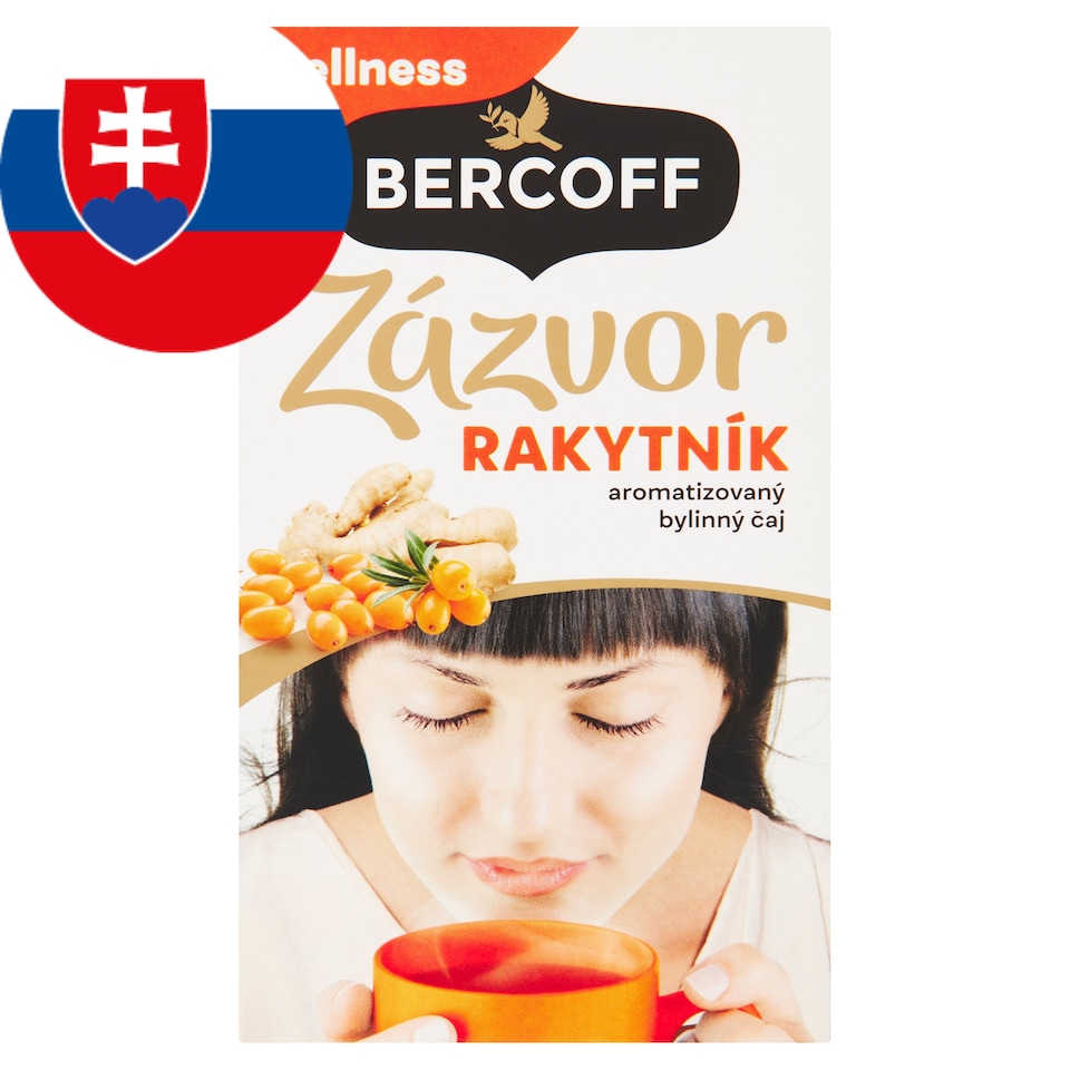Bercoff Wellness Zázvor & rakytník aromatizovaný bylinný čaj 20 x 2 g