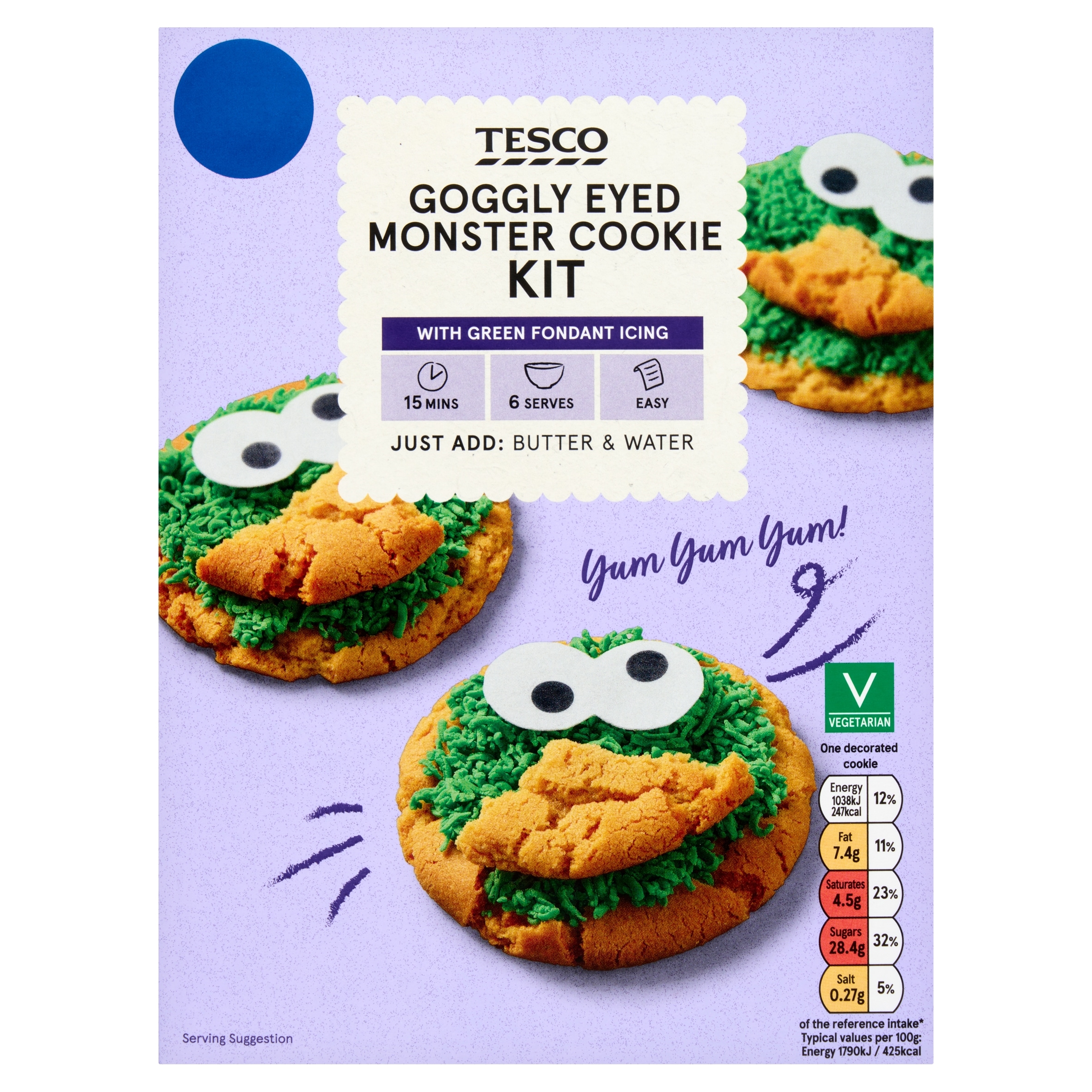 Tesco Goggly Eyed Monster Cookie Kit 300g - Tesco Groceries
