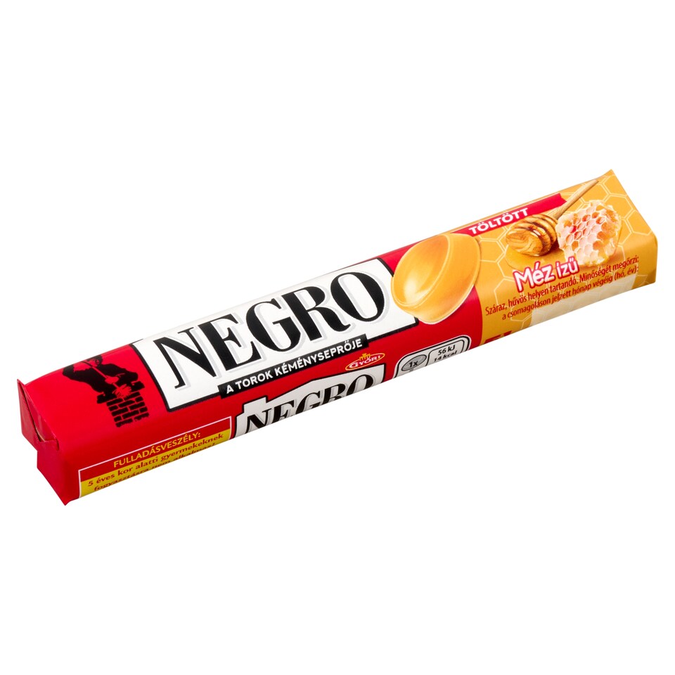 Győri Negro méz ízű töltött keménycukorka 33,5 g  1. kép