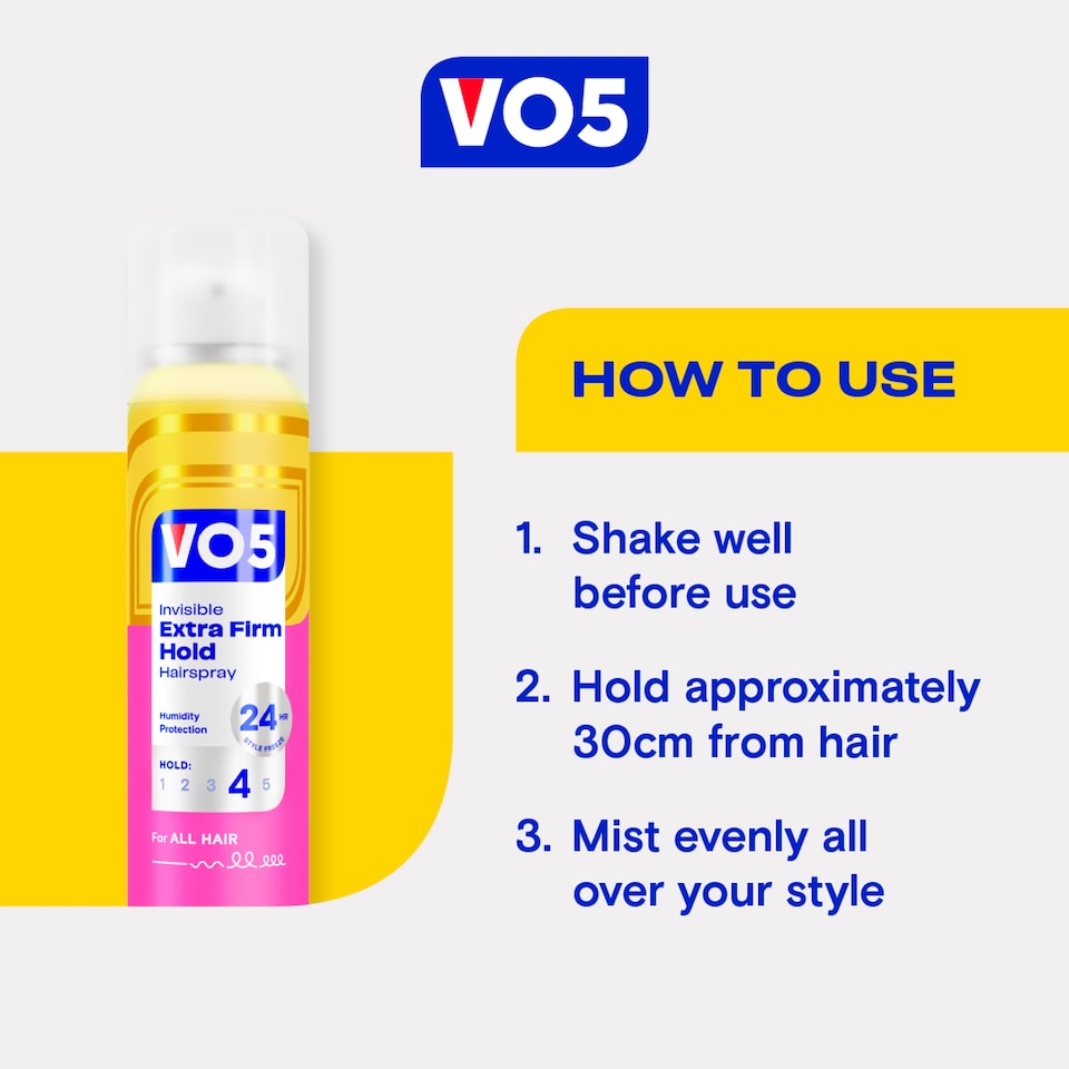 image 1 of Vo5 Extra Firm Hold Hair Spray 400Ml