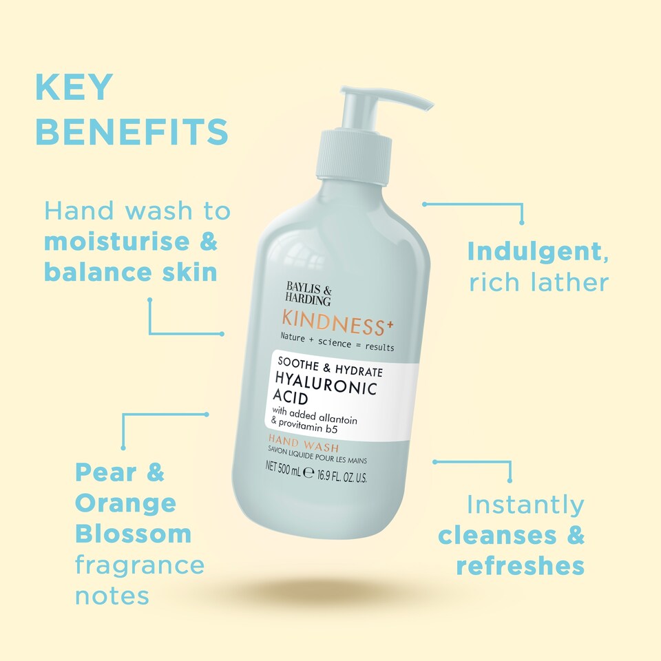 image 1 of Baylis & Harding Kindness Hyaluronic Acid Hand Wash 500ml