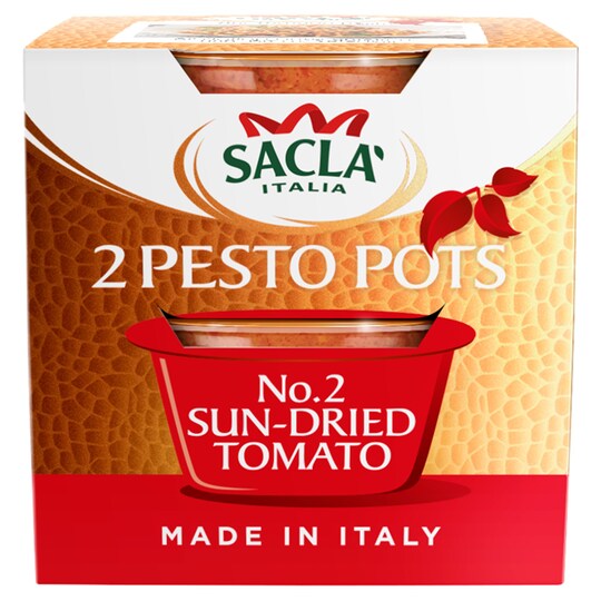 Sacla Sun Dried Tomato Pesto 2 Pot 90G Tesco Groceries