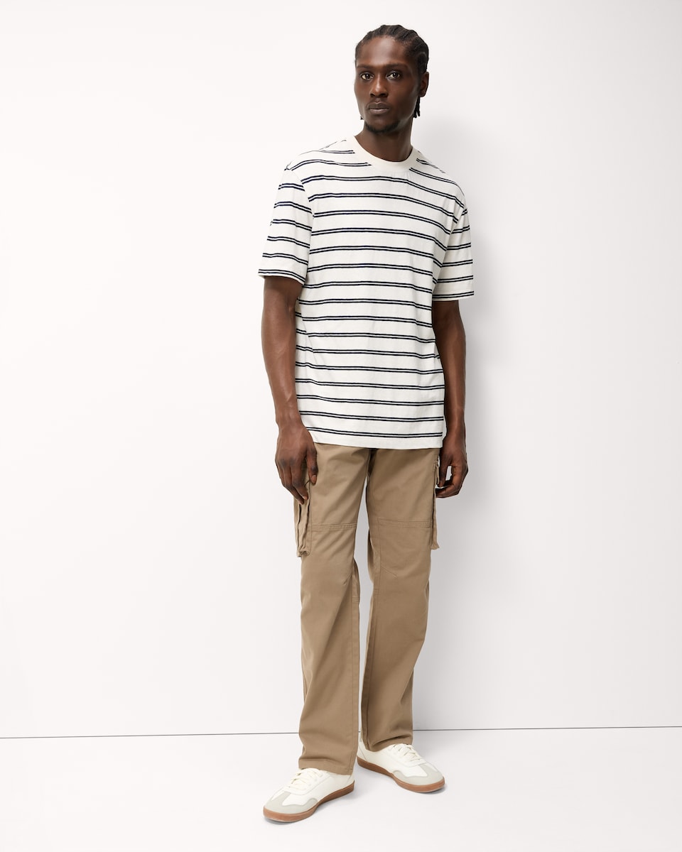 image 1 of F&F Cotton Rich Cargo Trousers in Stone