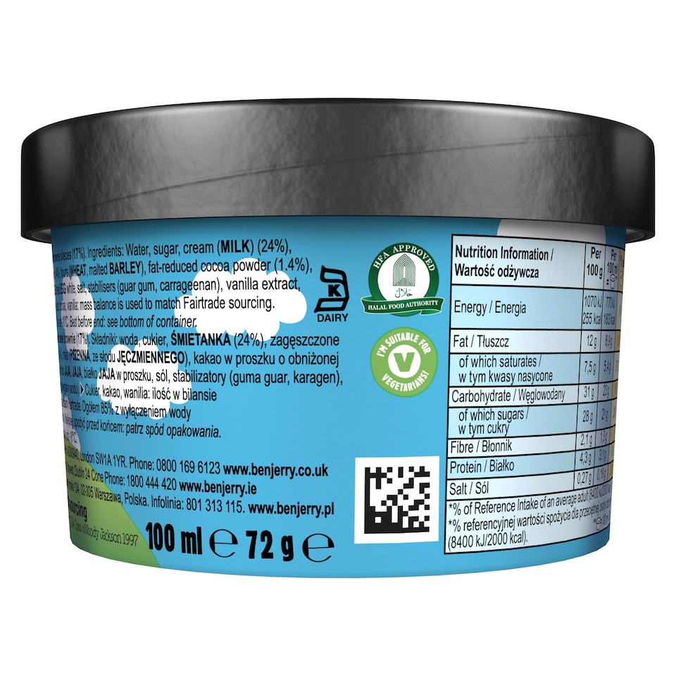 image 1 of Ben & Jerry's Chocolate Fudge Brownie Ice Cream 100Ml