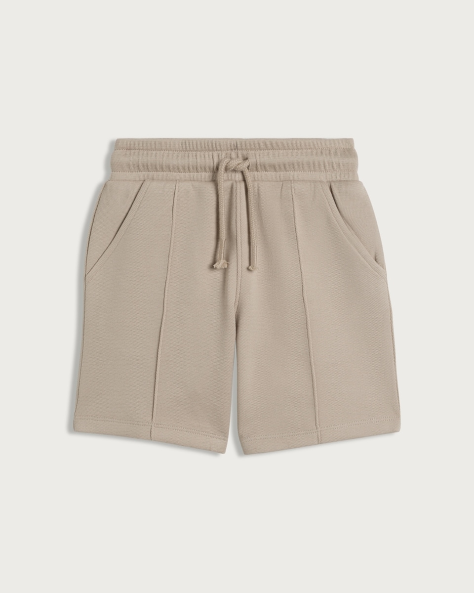 F&F Boys Cotton Rich Drawstring Shorts in Stone