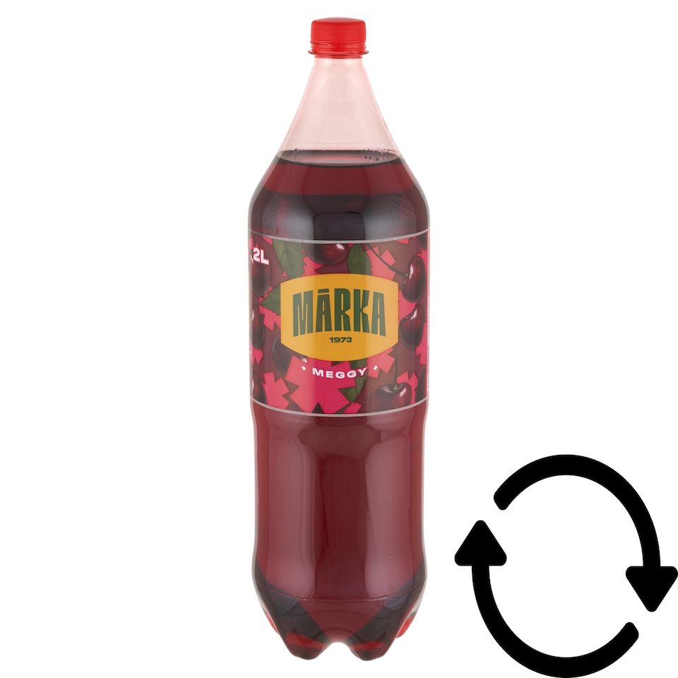 Márka meggy szénsavas üdítőital cukorral és édesítőszerekkel 2 l