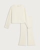 image 4 of F&F Girls 2-Piece Long Sleeved Top and Flared Leggings Set in Cream