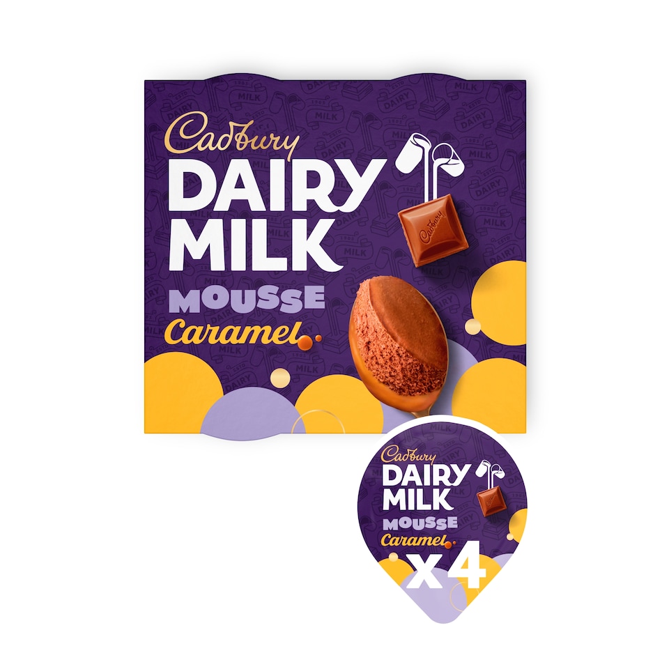 Cadbury Dairy Milk Caramel Mousse 4 x 60g