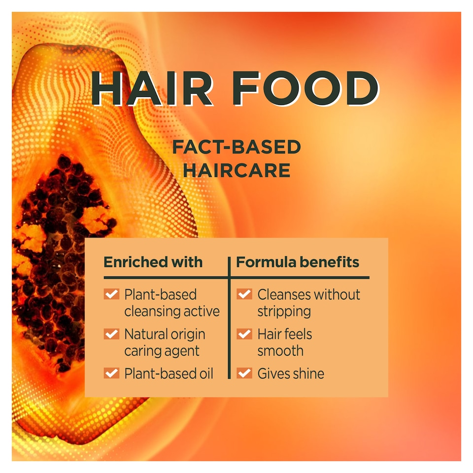 image 1 of Garnier Ultimate Blends Hair Food Papaya Shampoo 350ml