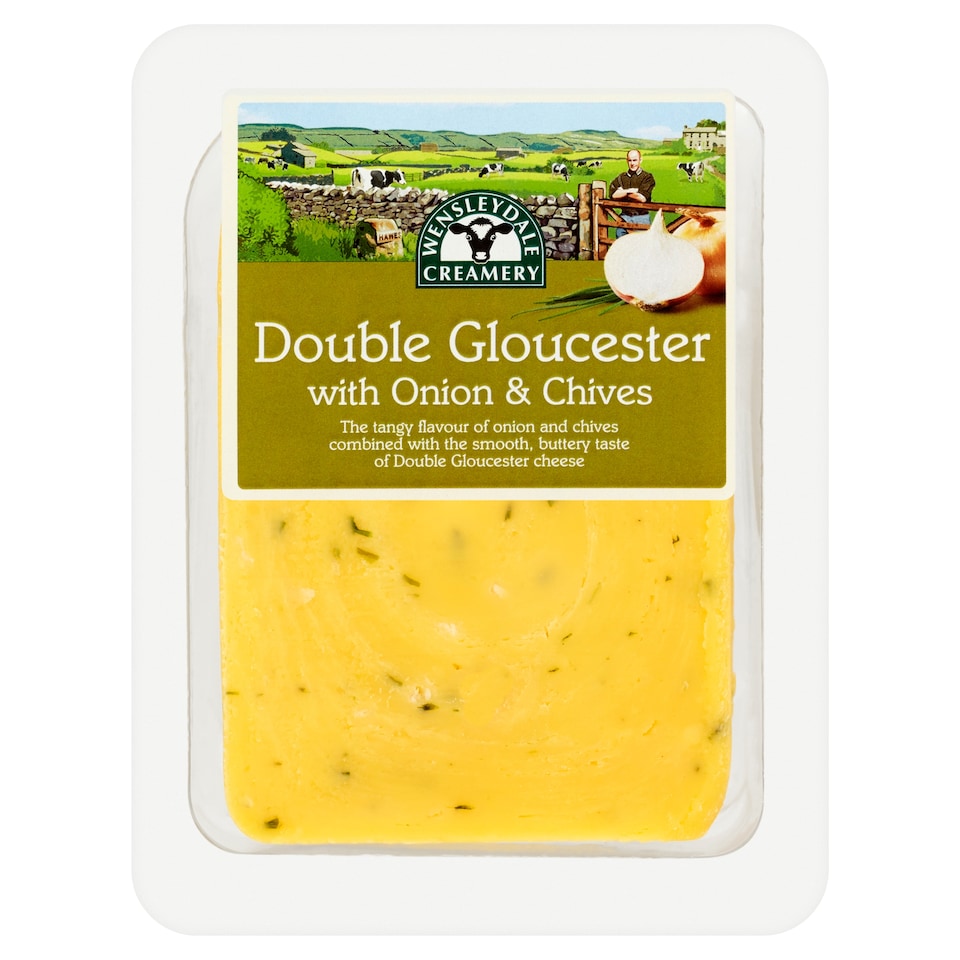 Wensleydale Double Glsctr Onion & Chive 180G