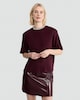 image 1 of F&F Embellished Neck Top in Burgundy