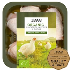 Tesco Organic British Drumsticks & Thighs 500G